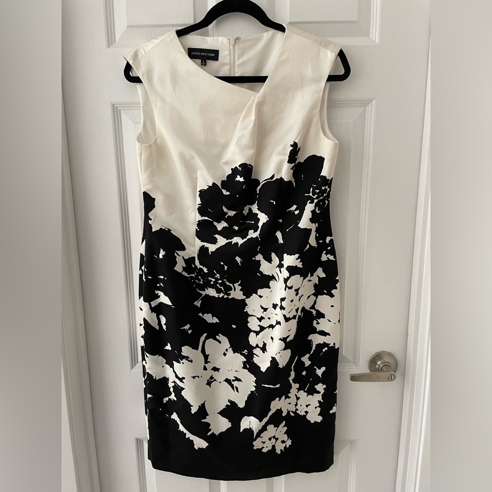 Black and white floral Jones New York dress size 8